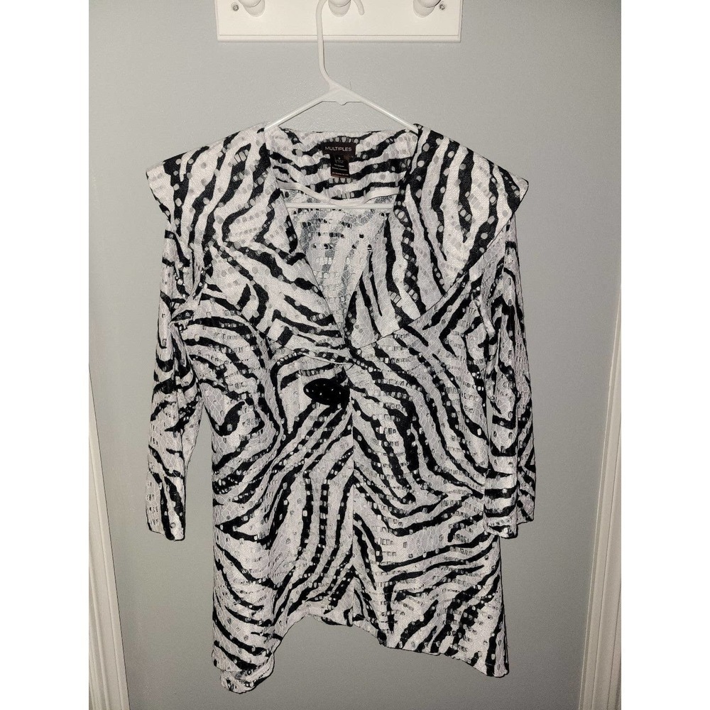 Multiples zebra print Women jacket size small